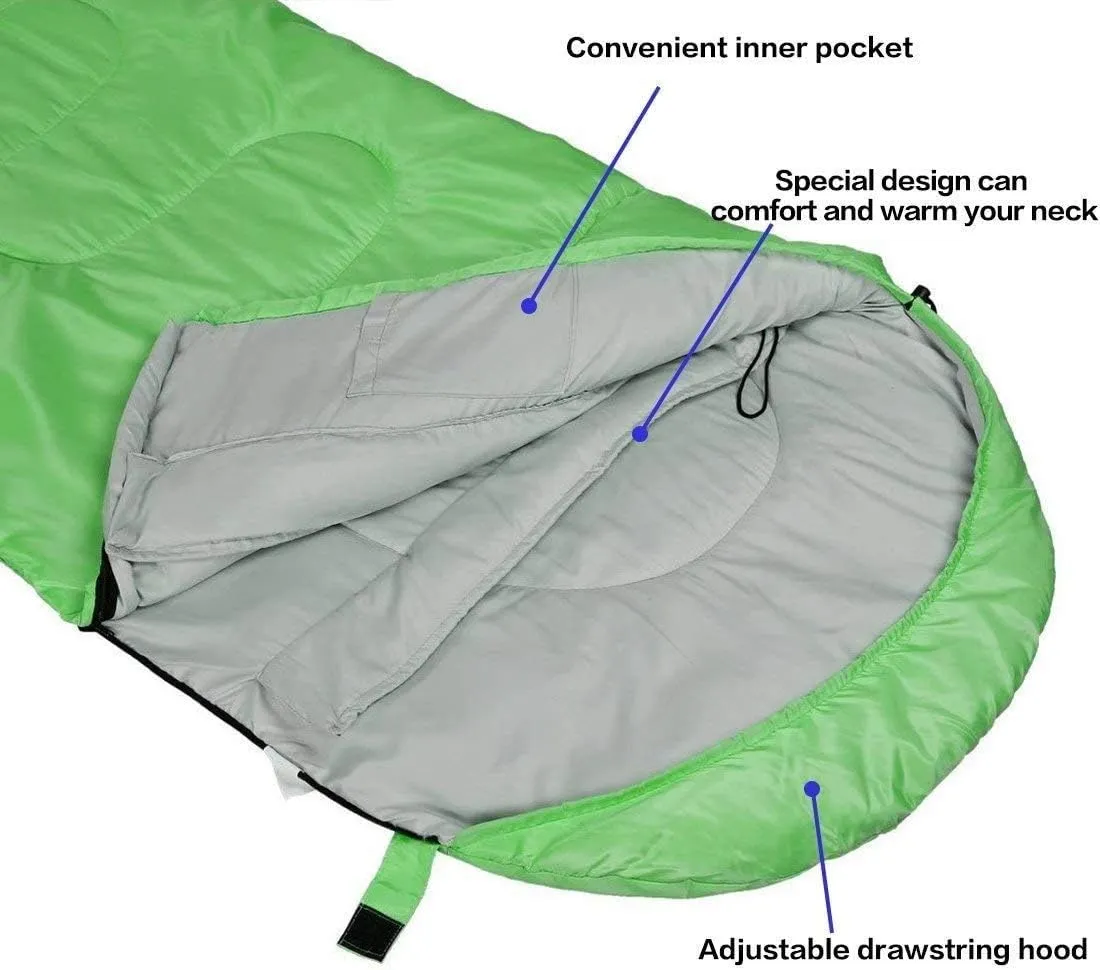 Sleeping Bag,3-4 Seasons Warm Cold Weather Lightweight, Portable, Waterproof Sleeping Bag with Compression Sack for Adults & Kids - Indoor & Outdoor: Camping, Backpacking, Hiking