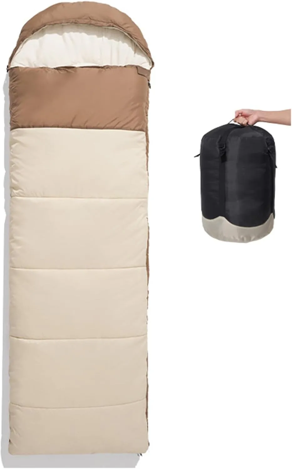 Sleeping Bag,Backpacking Camping Sleeping Bag,3-4 Seasons Warm Cold Weather Lightweight,with Compression Sack for Outdoor Camping, Hiking, Traveling