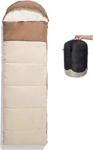 Sleeping Bag,Backpacking Camping Sleeping Bag,3-4 Seasons Warm Cold Weather Lightweight,with Compression Sack for Outdoor Camping, Hiking, Traveling