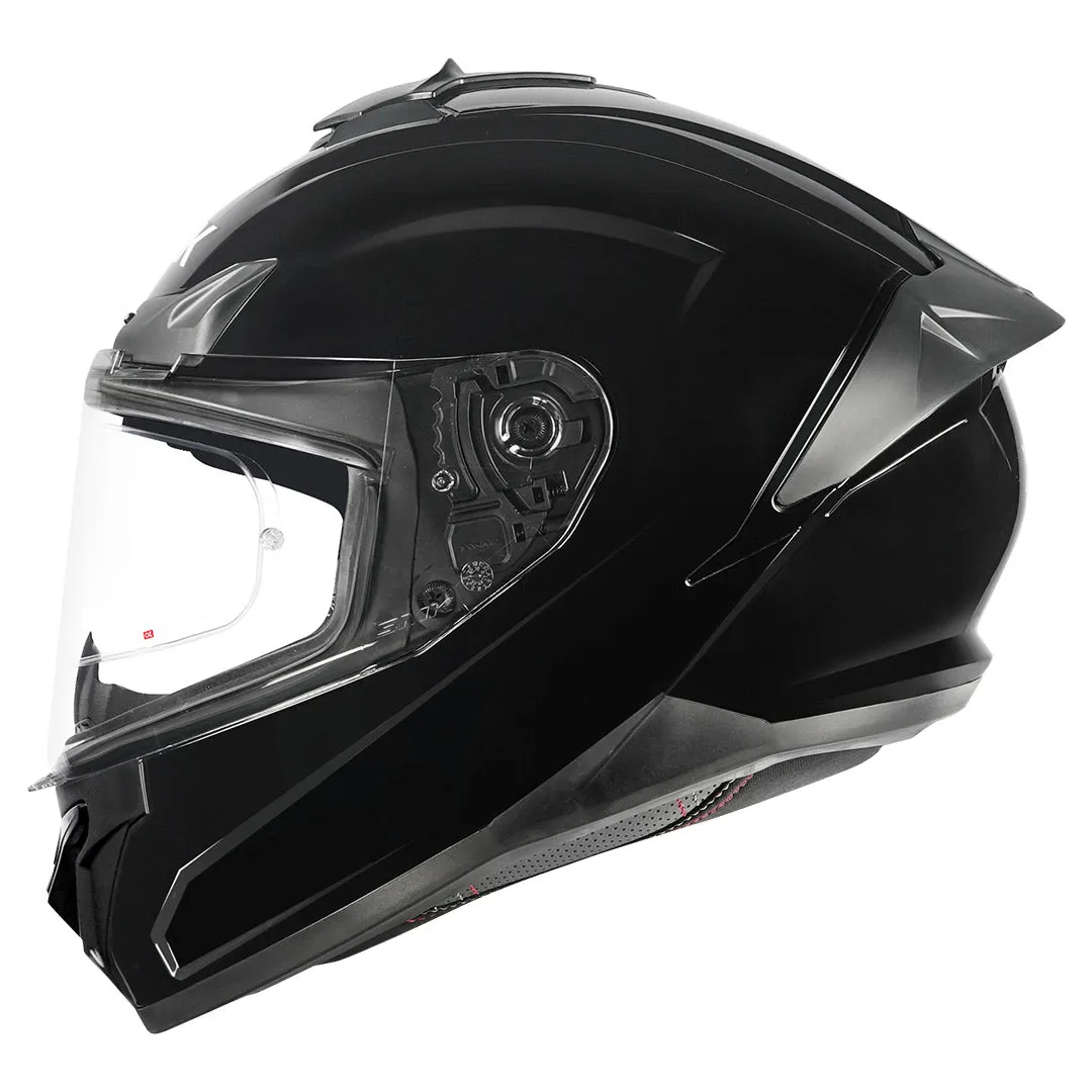 SMK Typhoon Solid Gloss Black Helmet