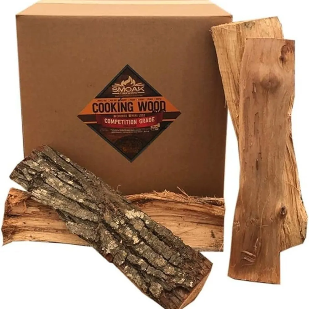 Smoak Firewood’s 16inch Length Premium Cooking Wood & Firewood Logs – Used for Grills, Smokers, Pizza ovens, stoves, firepits or fireplaces – USDA Certified Kiln Dried (Maple – 60-70lbs 16inch Wood)
