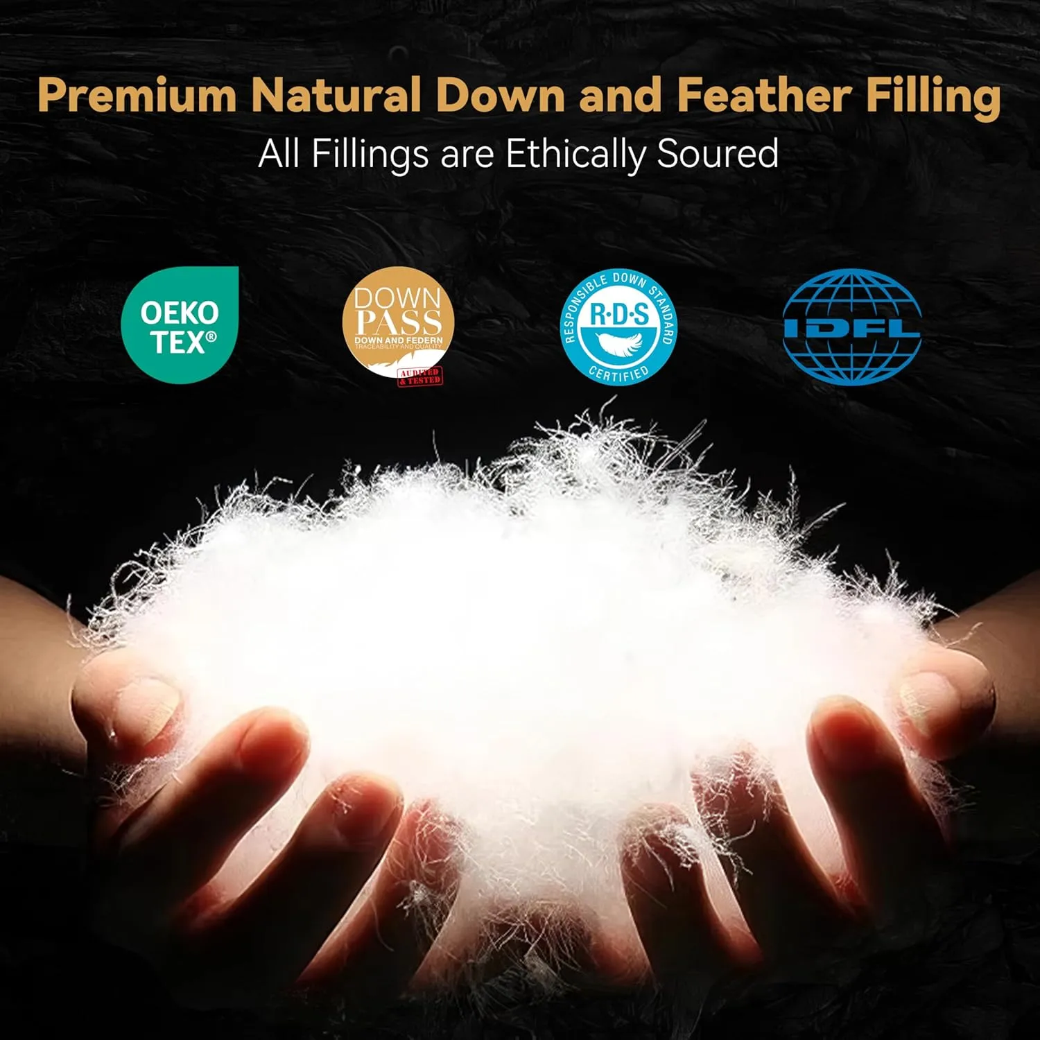 SNOWMAN Premium Down Comforter King Size, Luxurious All Season Duvet Insert with Cotton Blended Fabric, 44oz Fill Weight Pinch Pleat Design Hotel Bedding Comforter (White,106"x90")