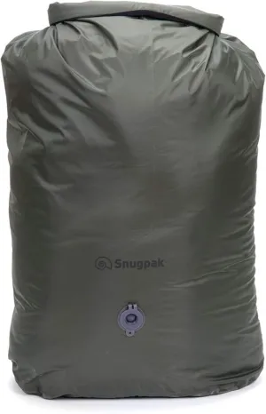 Snugpak Dri-Sak with Air Valve, Waterproof Storage Bag with Roll and Clip Seal, 20 Liter, Olive