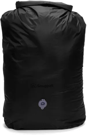 Snugpak Dri-Sak with Air Valve, Waterproof Storage Bag with Roll and Clip Seal, 40 Liter, Black