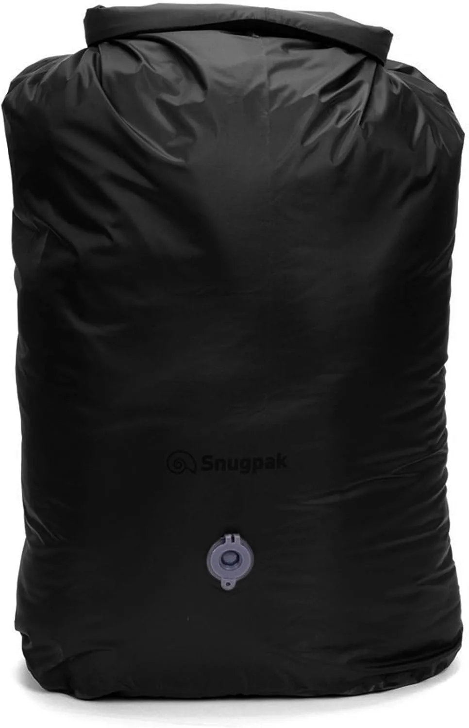 Snugpak Dri-Sak with Air Valve, Waterproof Storage Bag with Roll and Clip Seal, 40 Liter, Black