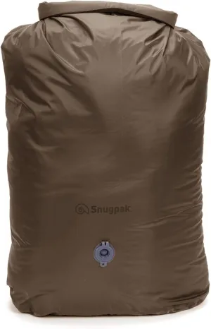 Snugpak Dri-Sak with Air Valve, Waterproof Storage Bag with Roll and Clip Seal, 40 Liter, Coyote
