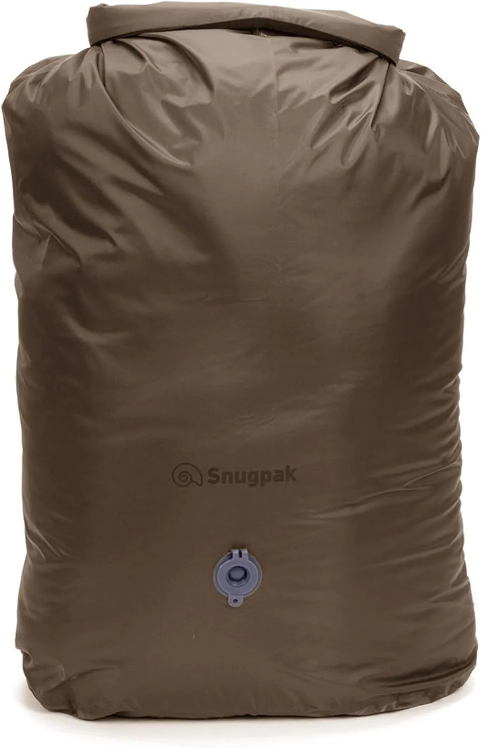 Snugpak Dri-Sak with Air Valve, Waterproof Storage Bag with Roll and Clip Seal, 40 Liter, Coyote