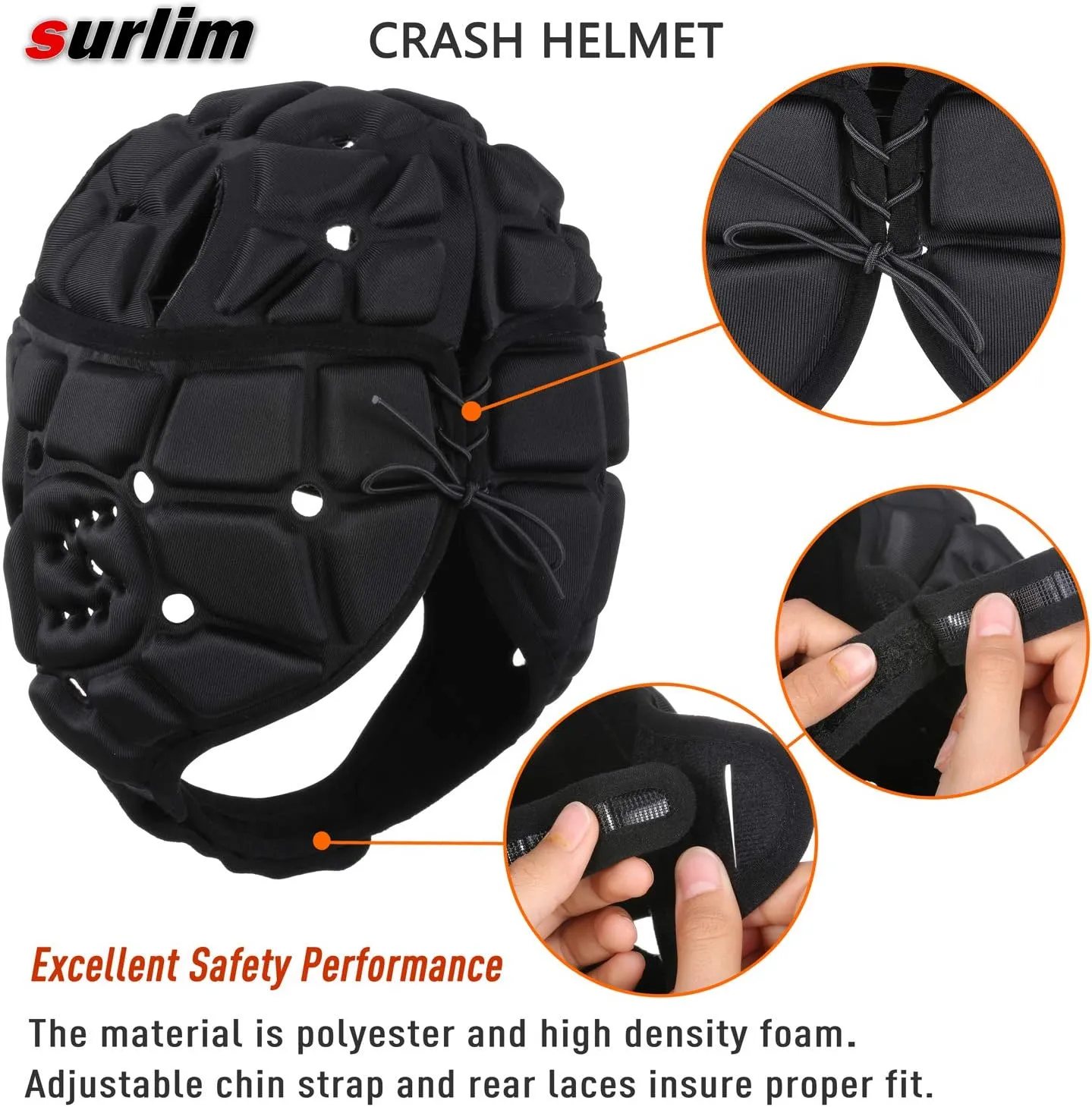 Soft Helmet Flag Football Rugby Scrum Cap Soft Shell Soccer Headgear for Youth Adults