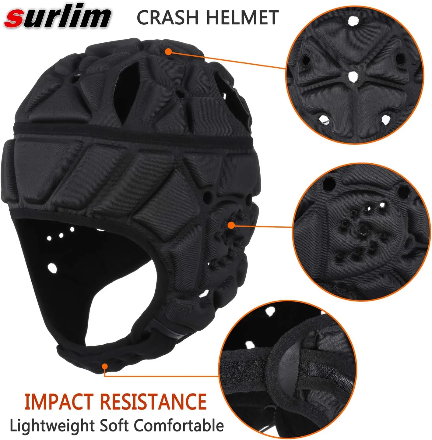 Soft Helmet Flag Football Rugby Scrum Cap Soft Shell Soccer Headgear for Youth Adults
