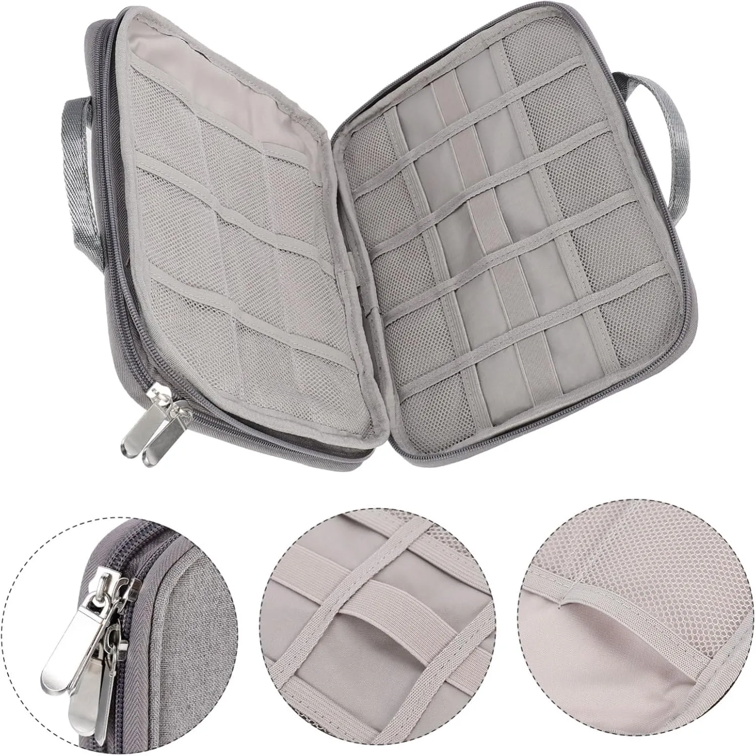 SOIMISS 1pc Portable Watch Band Storage Pouch Dual-layer Carrying Case for Watch Straps Cables and Accessories Travel Organizer for Chargers
