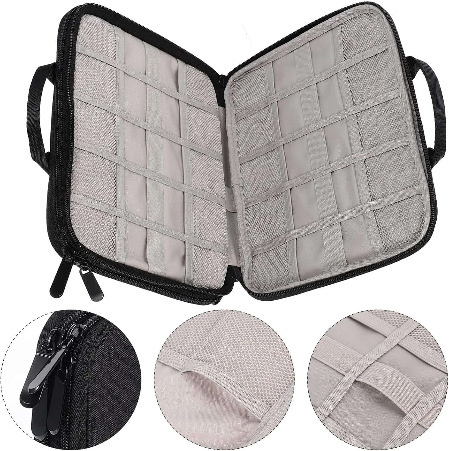 SOIMISS 1pc Watch Band Organizer Pouch Portable Double Layer Storage Bag for Watch Straps Data Cable Earphones