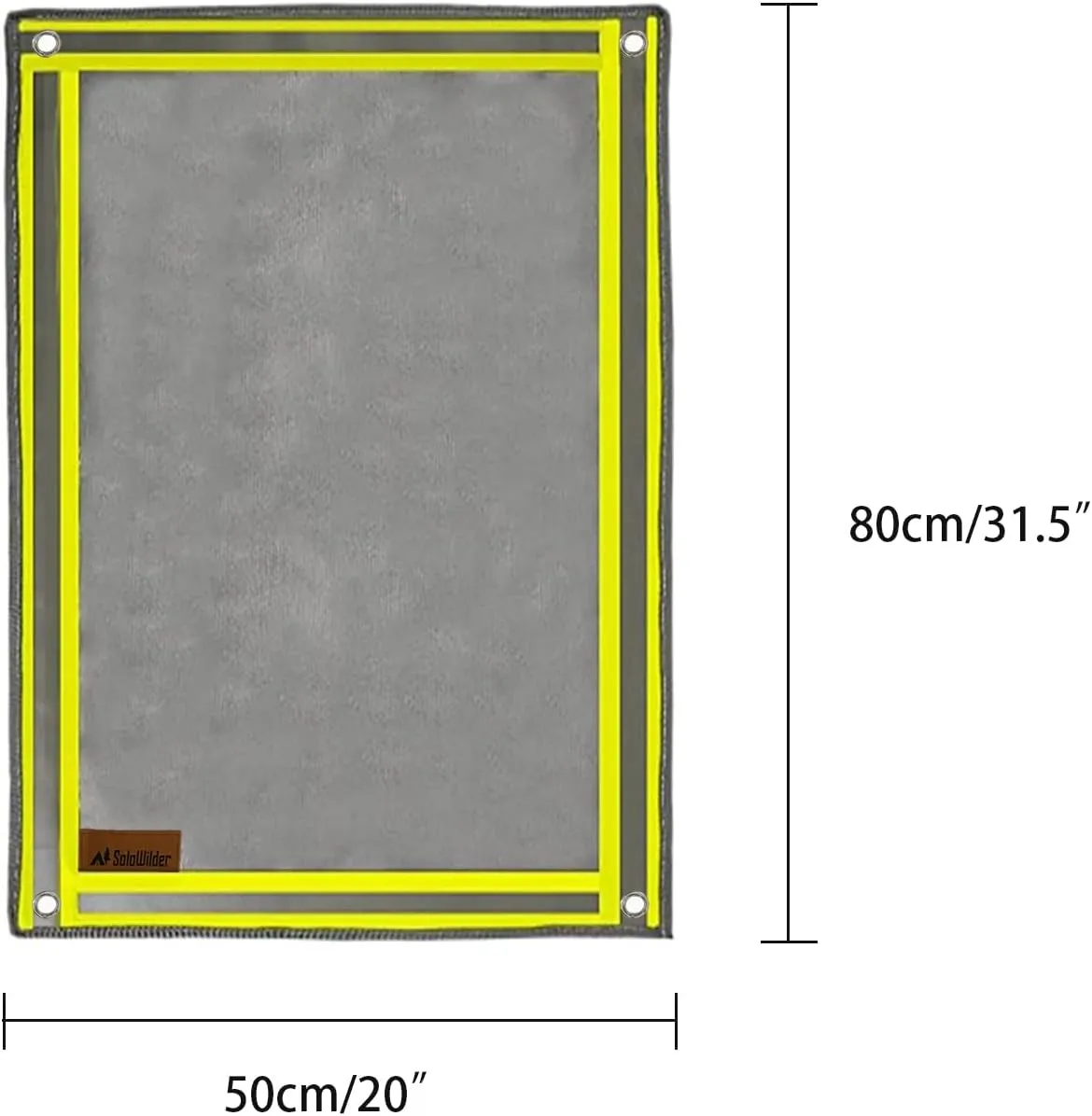 SoloWilder Wood Stove Mat 32" x 20" Fire Pit Grill Mat for Tent Stove Deck Patio Grass Lawn Campsite Insulation Protection