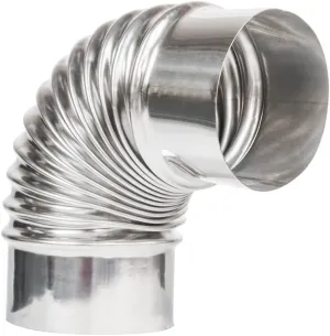 SoloWilder Wood Stove Pipe 3.5in 90 Degree Elbow Extension Tube Chimney Flue Exhaust