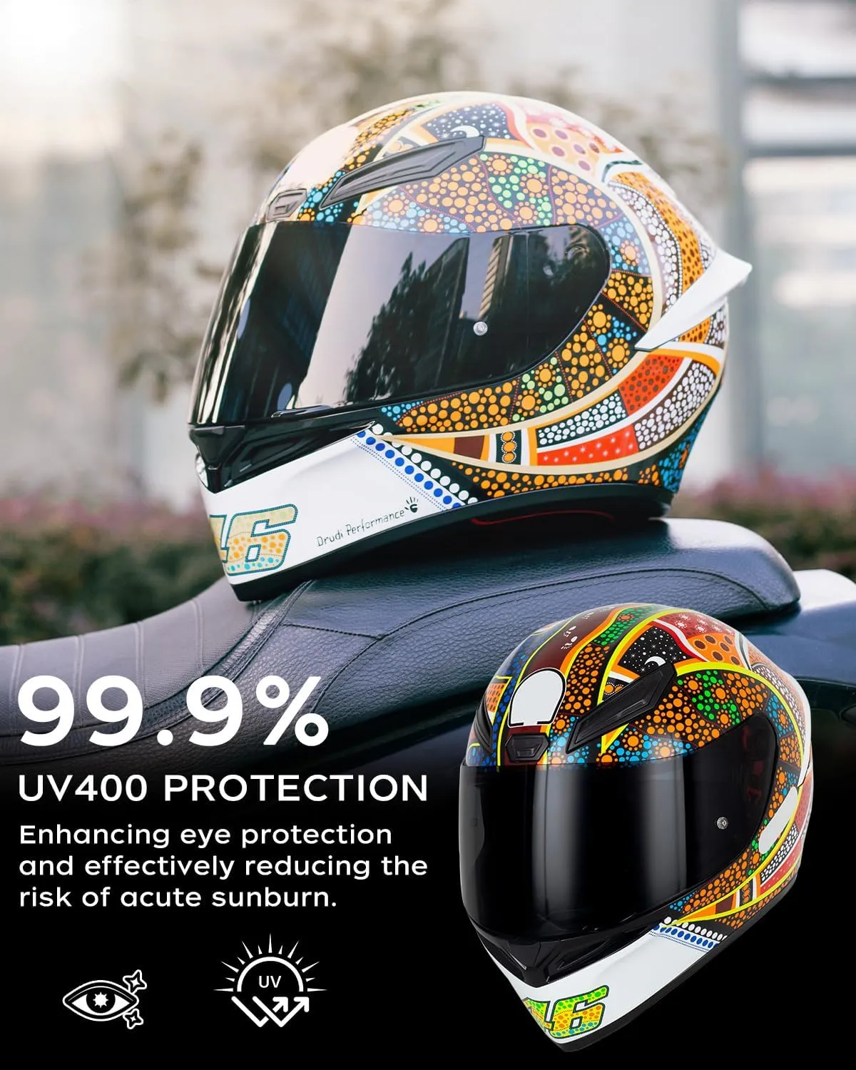 Soman K1 Helmet Visor Replacements, K1S Tinted Helmet Visor Compatible with K1 K1S K3SV K5 K5S UV Protection (Deep Smoke)