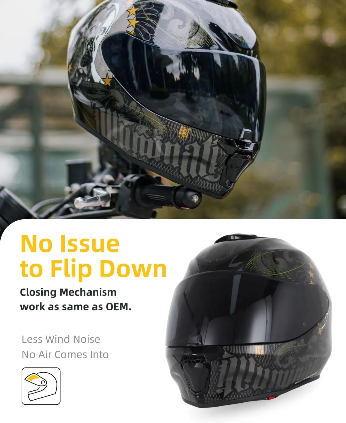 Soman R420 Helmet Visor Replacement, R420 Face Shield Alternatives Compatible with R420 Helmet UV Protection (Tinted Smoke)