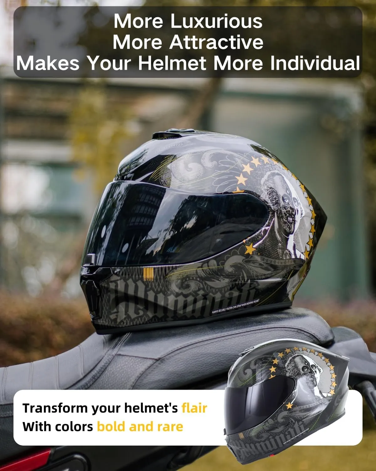 Soman R420 Helmet Visor Replacement, R420 Face Shield Alternatives Compatible with R420 Helmet UV Protection (Tinted Smoke)