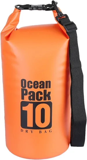 Sportmusies Waterproof Dry Bag - Roll Top Dry Compression Sack Keeps Gear Dry for Kayaking, Beach, Rafting, Boating, Hiking, Camping and Fishing (10L, Orange)
