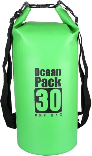 Sportmusies Waterproof Dry Bag - Roll Top Dry Compression Sack Keeps Gear Dry for Kayaking, Beach, Rafting, Boating, Hiking, Camping and Fishing (30L, Green)