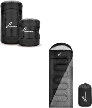 Sportneer Sleeping Bags for Adults Sleeping Bag Compression Sack Waterproof Lightweight Camping Sleeping Bag Stuff Sack for Backpacking Hiking Camping Travel
