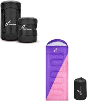 Sportneer Sleeping Bags for Adults Sleeping Bag Compression Sack Waterproof Lightweight Camping Sleeping Bag Stuff Sack for Backpacking Hiking Camping Travel