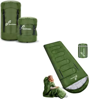 Sportneer Wearable Sleeping Bag for Adults & Kids with Arm Zipper Holes Sleeping Bag Compression Sack Waterproof Portable Sleeping Bag for Camping, Hiking, Backpacking, Outdoor Travel