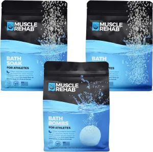 Sports Recovery Multi Pak- Arnica & Epsom Salt Bath Bombs & Magnesium Soak for Men -Women with Turmeric & Essential Oils - Magnesium Muscle Pain Relief & Joint Soother - (3 Pack)