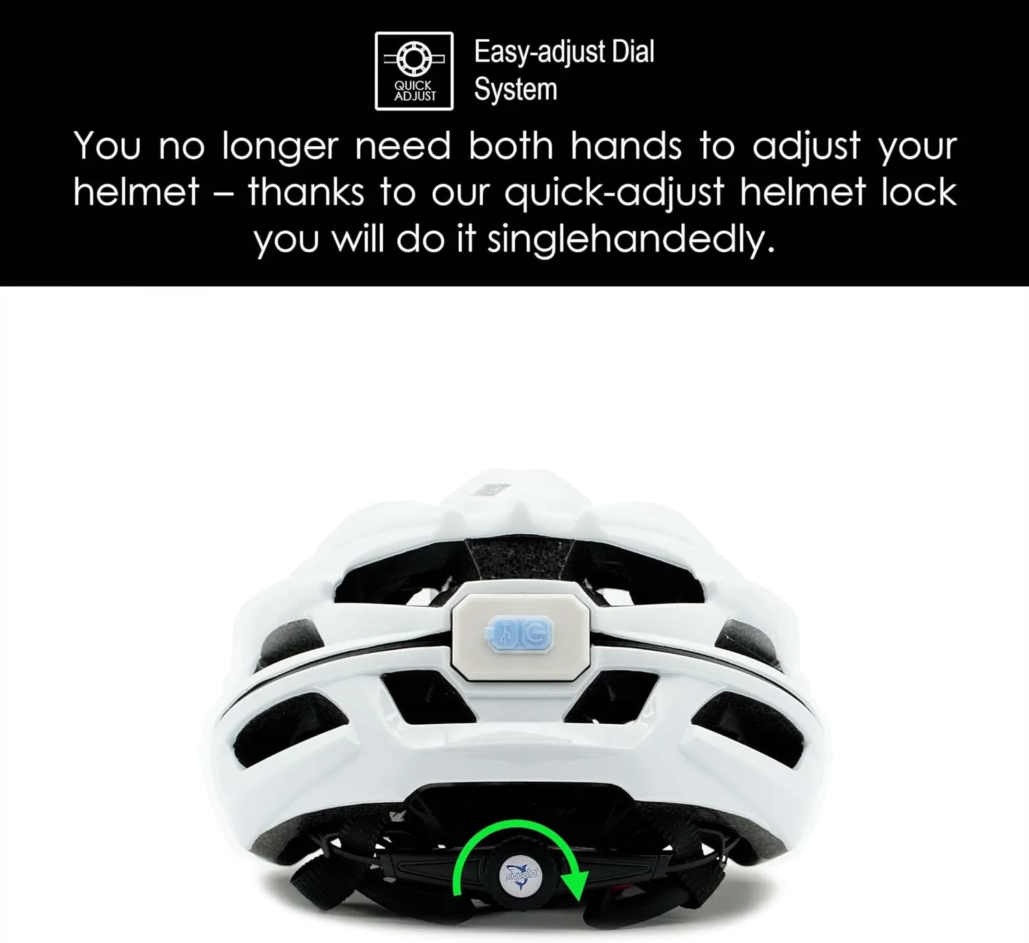 SQUALO Tango Bike Helmet for Men Women Youth, Bicycle Helmets with Fiber LED Light Adjustment Dial Unisex Adults Cycling Helmet for Urban Commuter Mountain Road Biker