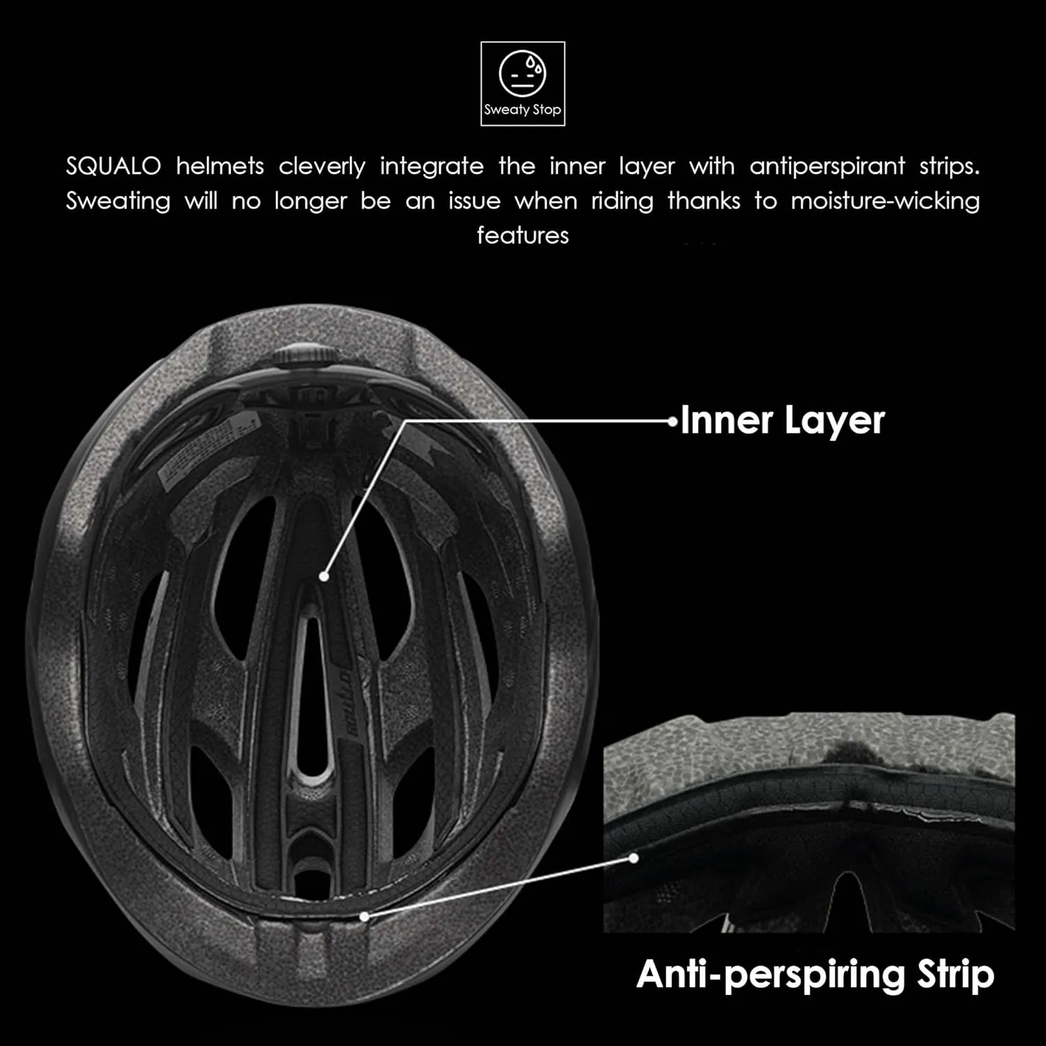 SQUALO Tango Bike Helmet for Men Women Youth, Bicycle Helmets with Fiber LED Light Adjustment Dial Unisex Adults Cycling Helmet for Urban Commuter Mountain Road Biker