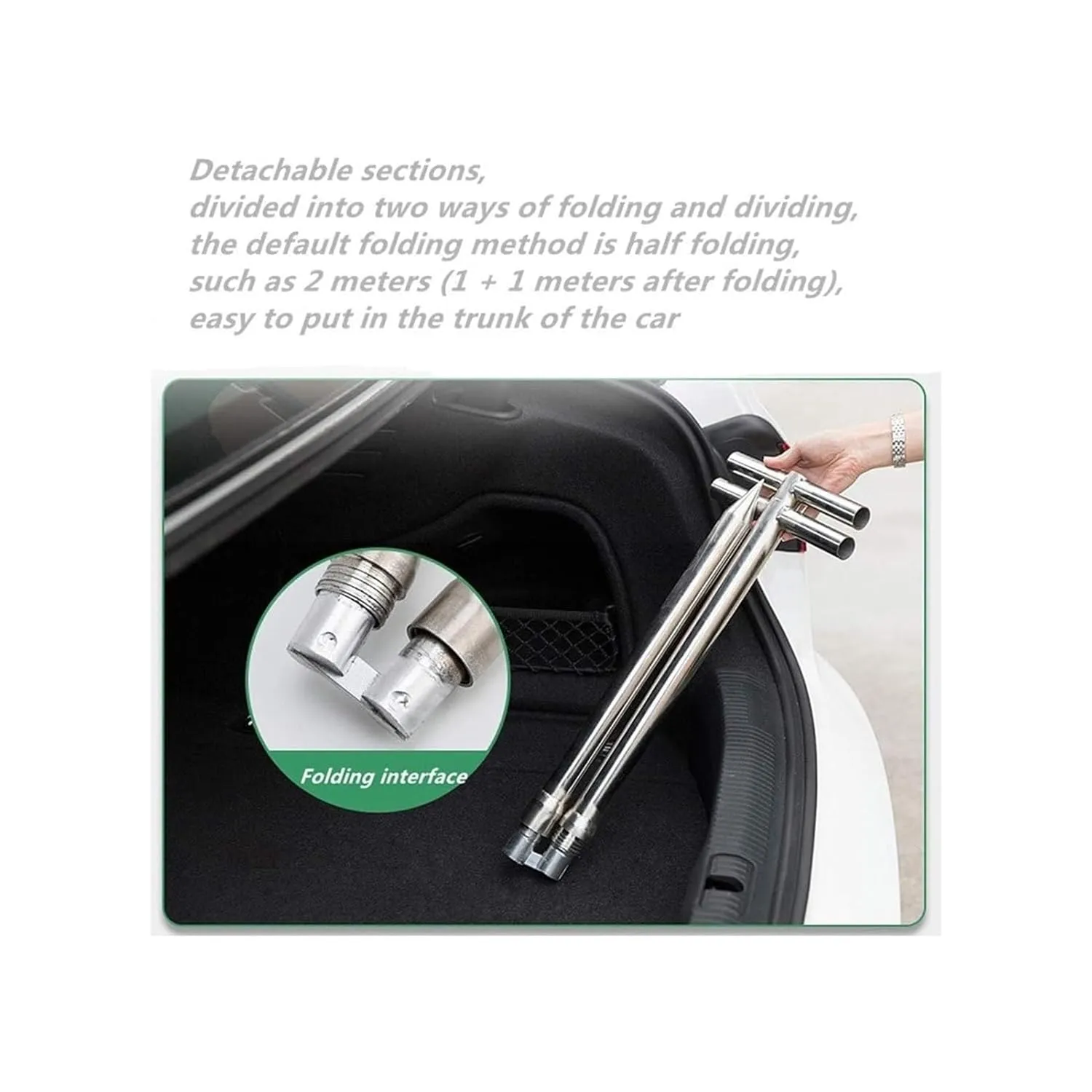 Stainless Steel Grains Powder Sampler Probe Rotary Handle Granule Solid Sack Bag Sampling Thief Double Tubes 3 Slots(Folding Sampler,38mmx 2m)