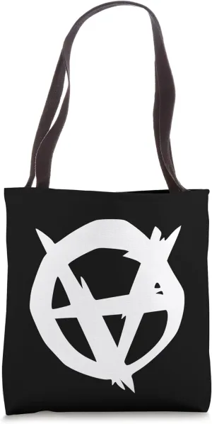 Stark White Anarchy in distress - Upside down Anarchy Tote Bag