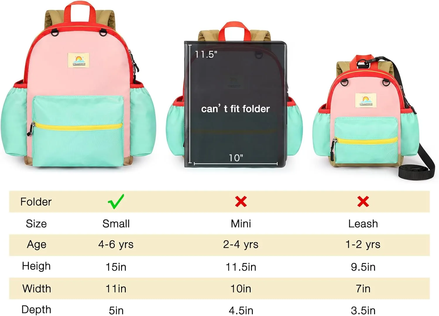 STEAMEDBUN Backpack Leash for Toddlers 1-3: Baby Backpack with Leash for Boys Girls - Anti-Lost Harness for Walking