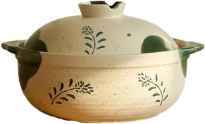 Stockpot Modern Ceramic Casserole Stew Pot Household Gas Dry-cooked Clay Pot Rice Gas Stove Soup Light Luxury Small Casserole Soup Pots (C B)