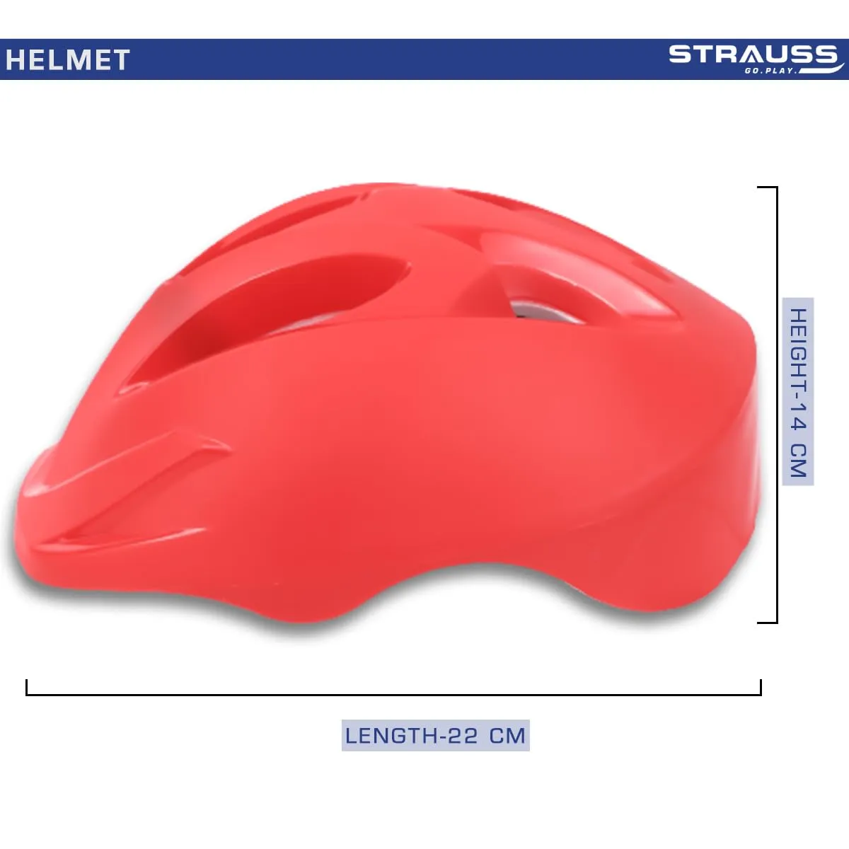 Strauss Cycling Helmet: Adjustable Multi Utility Sports Helmet | Lightweight | Red Matte