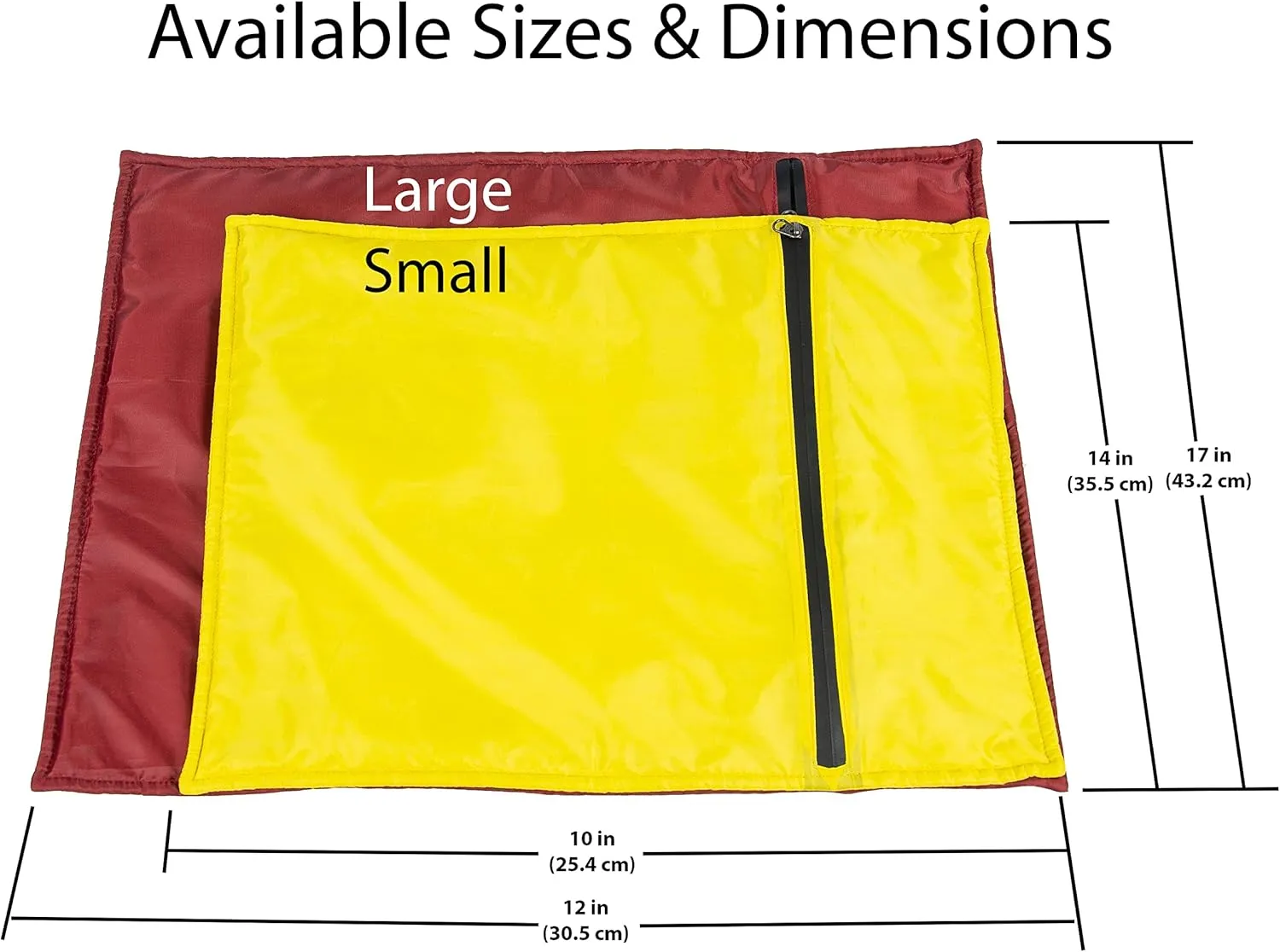 Stuffable Camping Pillow Stuff Sack (Small, Yellow, 2-Pack) - 10 x 14 - for Hiking, Backpacking and Travel Bring Your Own Stuffing