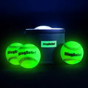 Super Bright Glow in The Dark Baseball,Soccer Ball,Volleyball,Football, Light Up Luminous Baseball, Official Size and Weight Football, Recreational Use Practice Volleyball