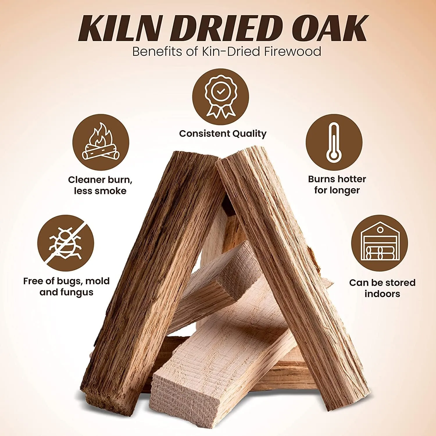 Superior Trading Natural Oak Mini Fire Stick w/Fire Starter Pods, Fireplaces, Wood Stove, Pizza Oven, Campfire, Fire Starter Kit, USDA Certified Kiln, USA Made, 30 Lbs
