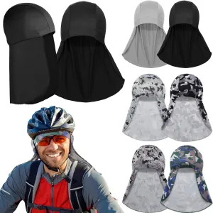 Syhood Helmet Liner with Neck Mask, Cooling Skull Cap Sweat Wicking Cap with Tail Sun Cycling Running Neck Protection Hat