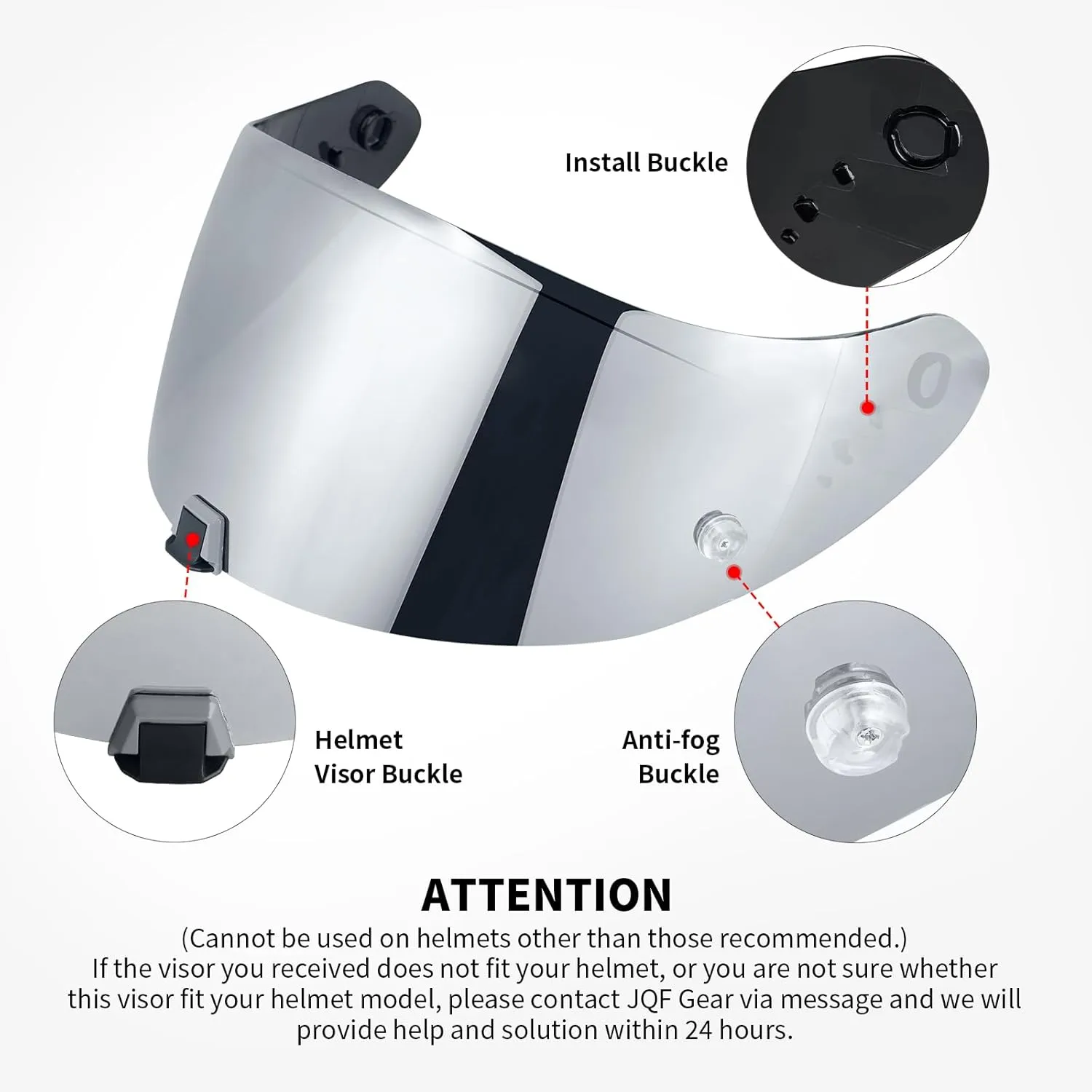 T520 Visor Full Face Helmet Shield Compatible with T520/ ST1400/ R1 Air Motorcycle Replacement Accessories (Chrome Silver)