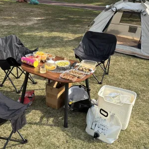 Tabletop Charcoal Grill, Portable Charcoal BBQ With Foldable Desktop, Detachable Legs And Adjustable Footrests, For Picnic Camping,Backyard Cooking