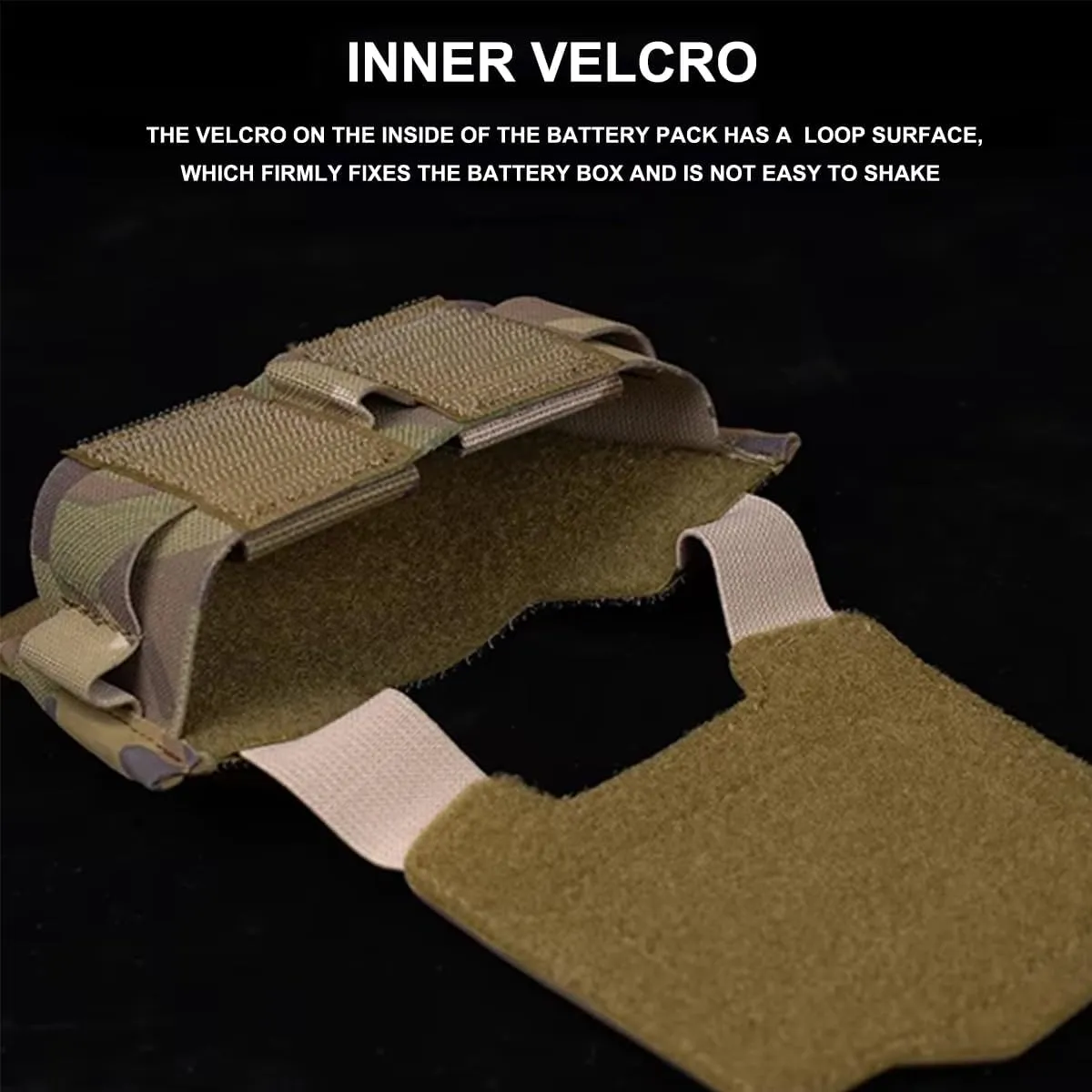 Tactical Helmet Battery Pouch Counterweight Pouch Helmet Battery Pack Balance Weight Bag with Hook&Loop