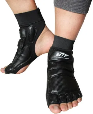 Taekwondo Foot Protector Gear Martial Arts Fight Feet Guard Ankle Support for Men Women Kids Boxing Kicking Punch Bag Sparring Training MMA UFC (Medium, Black)