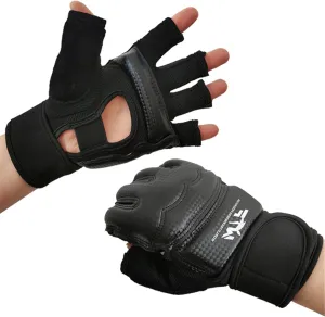 Taekwondo Gloves, WTF Muay Thai Sandbag Boxing Training Punching Bag Half Finger Mitts Sparring Martial Arts Karate Fighting MMA Gloves for Men Women Kids