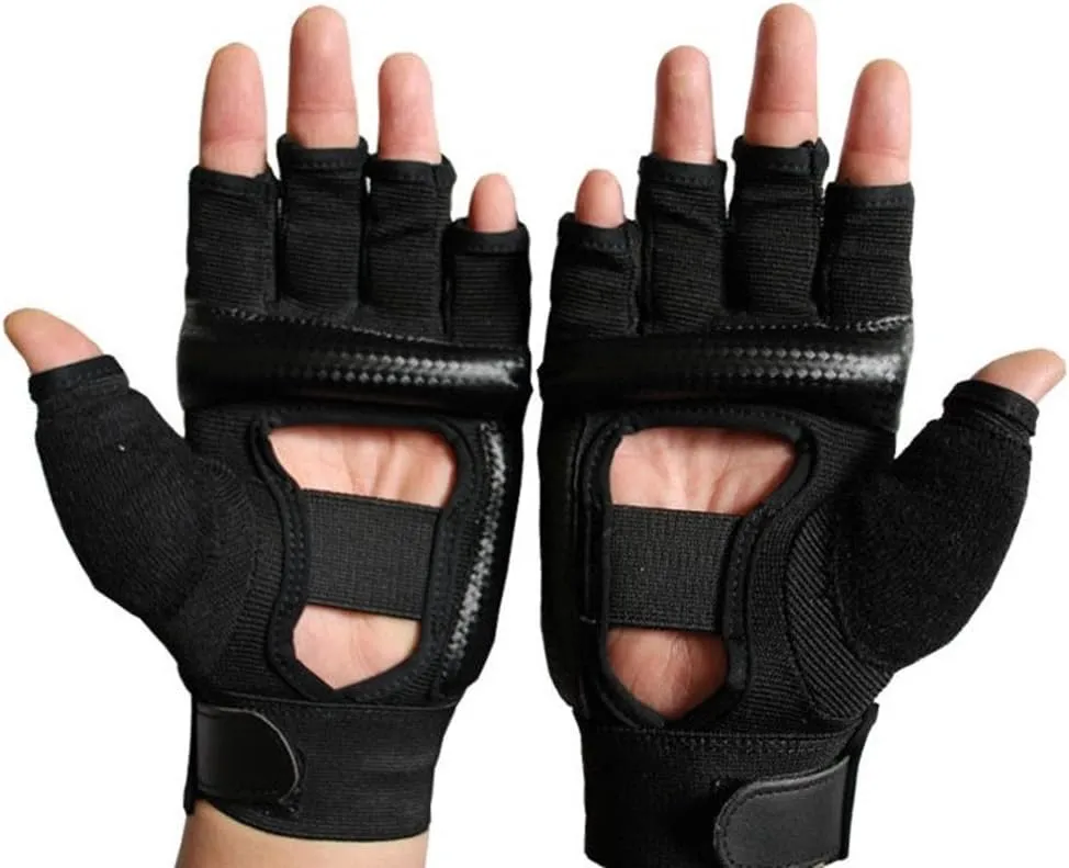 Taekwondo Gloves WTF Training Martial Arts Boxing Sparring TKD Punch Bag Mitts MMA Grappling Karate Fighting Half Finger Gloves