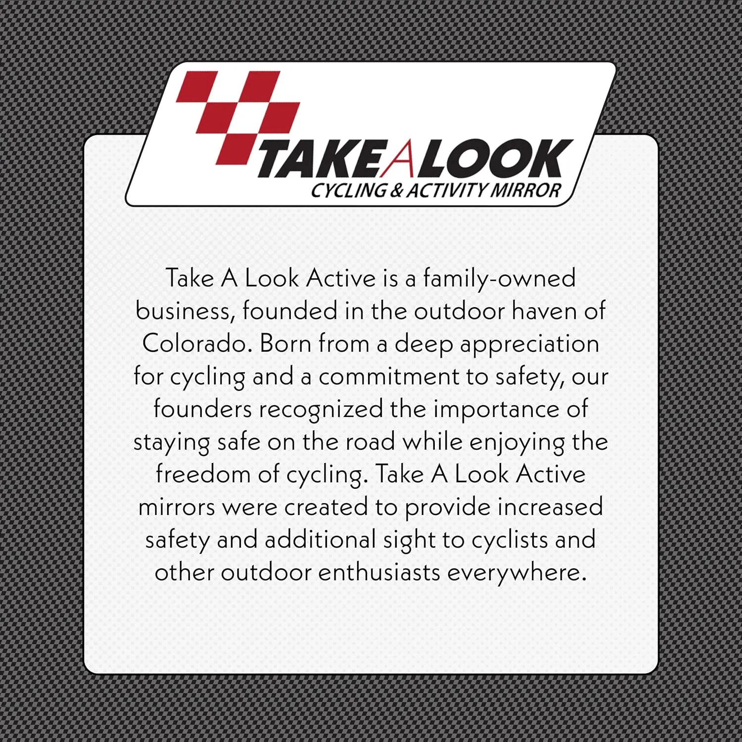 Take A Look Active Original Activity Mirror for Sunglasses, Bike Helmets, or Visors Rear View Mirror for Cycling and Other Outdoor Activities