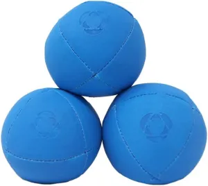 Taylor Tries Signature Pro Series Juggling Balls- Professional 8 Panel Ball with Drawstring Carry Bag - 110 Grams, 67mm - Set of 3 (Blue)