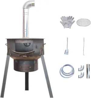 Tent Stove, Portable Wood Burning Stove, Wood Burning Camp Stove, Black Wood Stove, with Carrying Case for Backpacking Outdoor Cooking