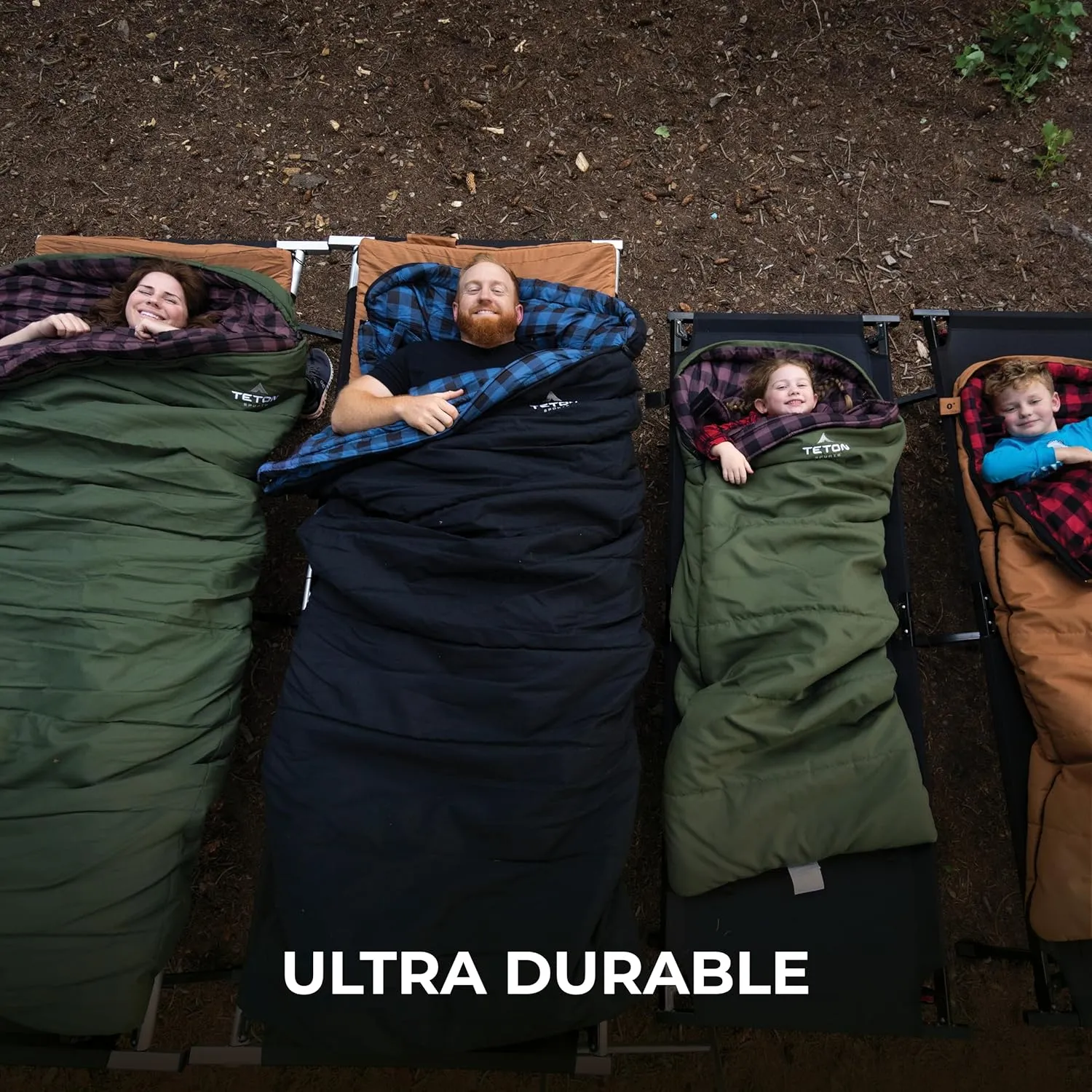 Teton Mammoth Queen Size Double Sleeping Bag- A Warm Bag The Whole Family can Enjoy – Great for Camping, Hunting and Base Camp. Compression Sack Included