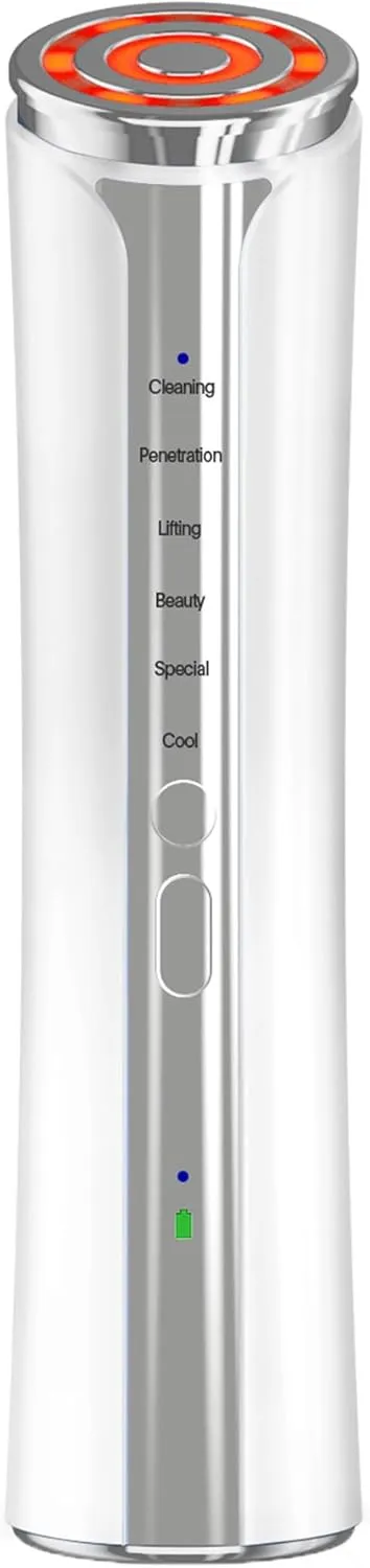 Texet Microcurrent Facial Device, Facial Massager, Home Use Skin Tightening Machine Light Therapy for Face Eye Neck Lifting 6 in 1 Skin Care Tool