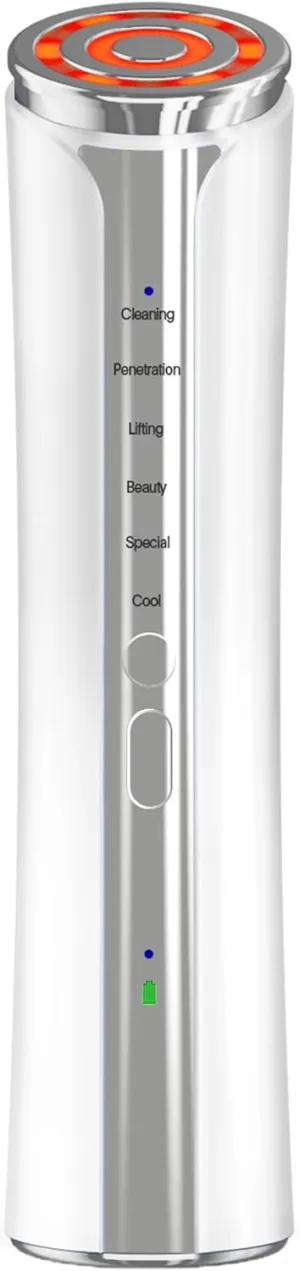 Texet Microcurrent Facial Device, Facial Massager, Home Use Skin Tightening Machine Light Therapy for Face Eye Neck Lifting 6 in 1 Skin Care Tool