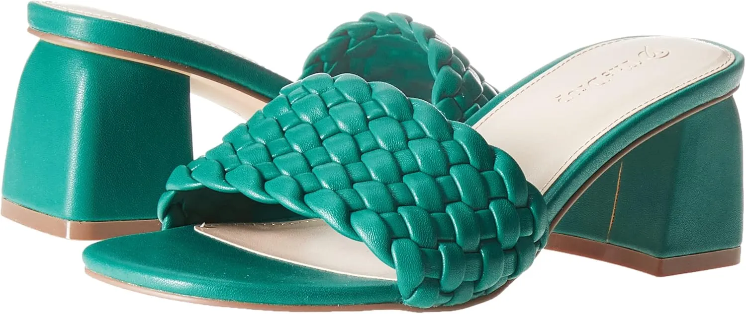 The Drop Women's Paisley Woven Square-Toe Block-Heel Sandal